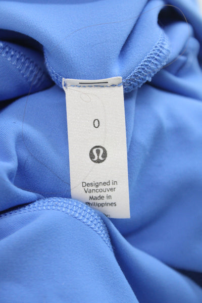 Lululemon Women Blue Nylon Ankle Leggings Athleisure Size 0