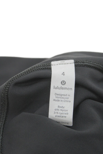 Lululemon Womens Ankle Leggings Black Athleisure Size 4