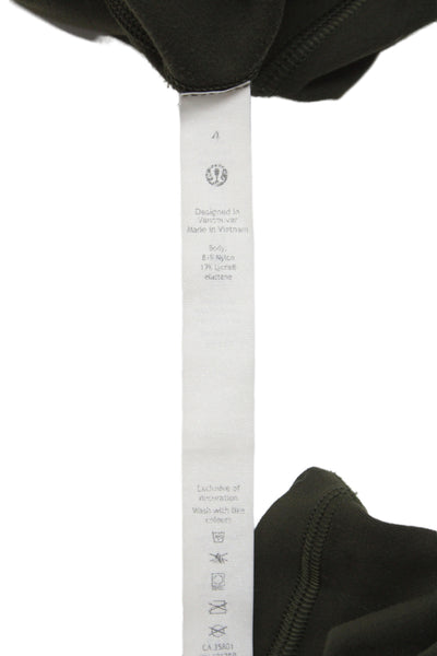Lululemon Women Ankle Leggings Green Nylon Blend Size 4