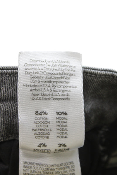 Mother Womens Skinny Jeans Gray Mid Rise Cotton Button Size 26
