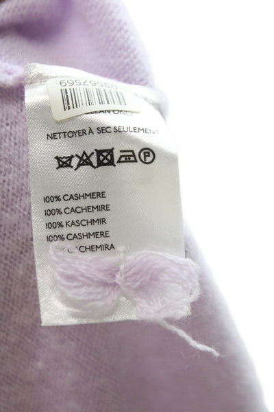 Anthropologie Women Purple 100% Cashmere Pullover Crew Neck Short Sleeve Size S