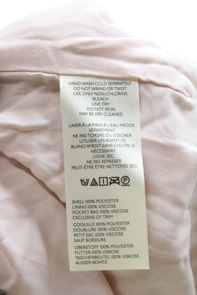 Anthropologie Womens Pleated Pink Polyester Mini Shorts Size 2XS