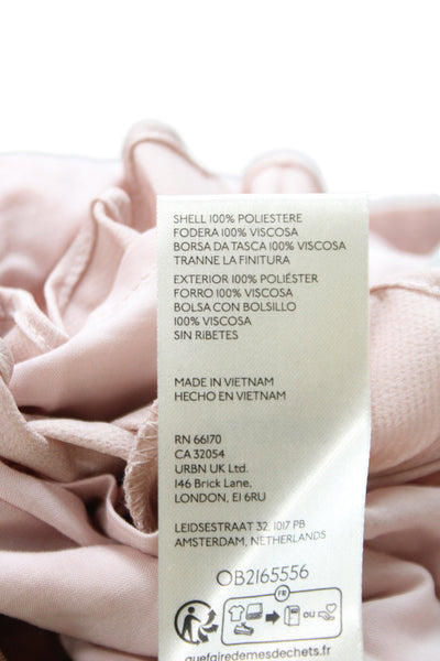 Anthropologie Womens Pleated Pink Polyester Mini Shorts Size 2XS