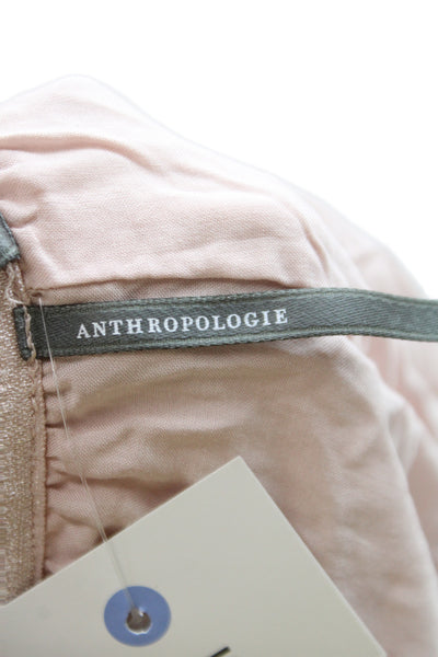 Anthropologie Womens Pleated Pink Polyester Mini Shorts Size 2XS