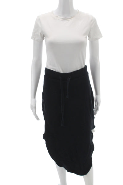 Frank & Eileen Womens Black Straight Pencil Skirt Cotton Drawstring Size M