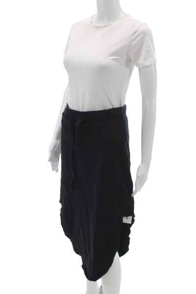 Frank & Eileen Womens Black Straight Pencil Skirt Cotton Drawstring Size M