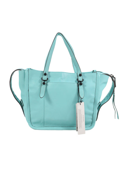 Aimee Kestenberg Womens Leather Casablanca Tote Shoulder Handbag Aqua Blue