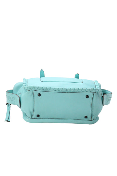Aimee Kestenberg Womens Leather Casablanca Tote Shoulder Handbag Aqua Blue