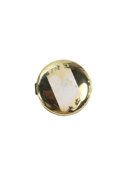 Judith Leiber Womens Compact Mirror Rhinestones Detail Brown Gold
