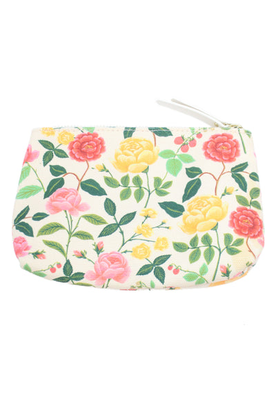 Rifle Paper Co. White Pink Gold Tone Porcelain Floral Scalloped Trinket Tray