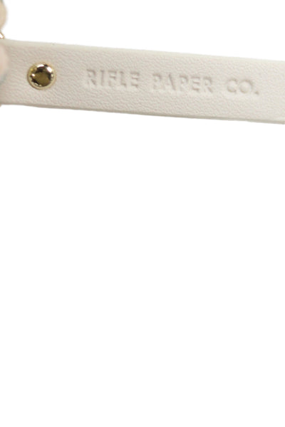 Rifle Paper Co. White Pink Gold Tone Porcelain Floral Scalloped Trinket Tray