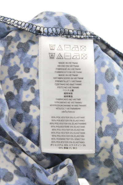 Michael Michael Kors Womens Maxi Floral V Neck Sleeveless Blue Dress Size 2