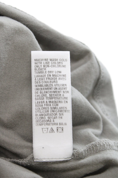 James Perse Womens Basic Gray Cotton Crew Neck Short Sleeve T-Shirt Size 2