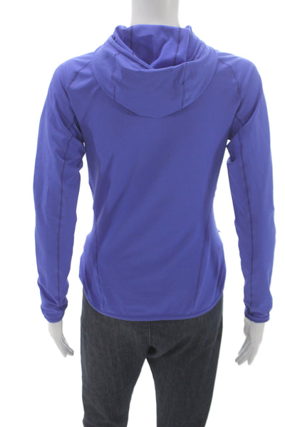 Arcteryx Womens Windbreaker Purple Zip Long Sleeve Polyester Size XS