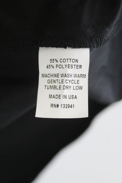 Amanda Uprichard Womens Black V Neck Mini Dress Cotton Blend Size PP