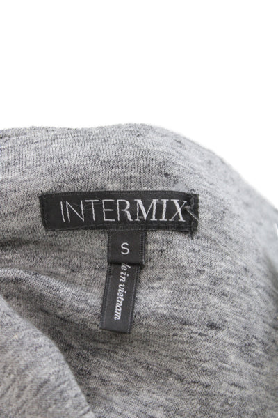 Intermix Womens Mini Skort Gray Cotton Zip Size S
