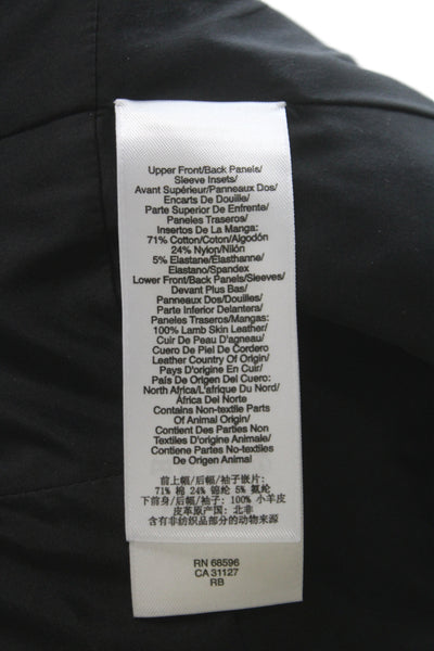 DKNY Women Basic Jacket Black Cotton Long Sleeve Zip Size PP