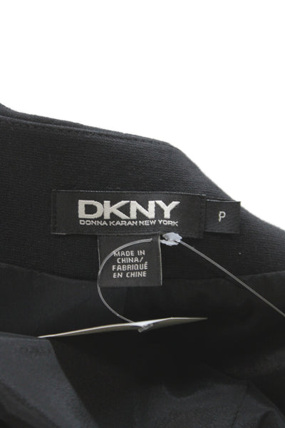 DKNY Women Basic Jacket Black Cotton Long Sleeve Zip Size PP
