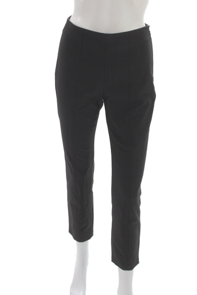 Alexander Wang Womens Ankle Pants Black Zip Nylon Minimalist Size 4