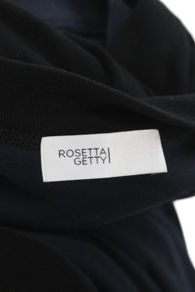 Rosetta Getty Women Maxi Dress Black Cotton Sleeveless Crew Neck Size M