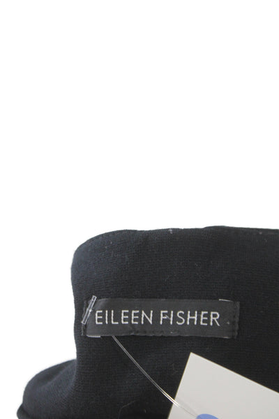 Eileen Fisher Womens Basic Jacket Black Cotton Open Front Long Sleeve Size S