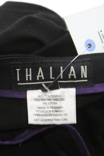 Thalian Womens Black Dress Pants Zip 65% Polyester Classic Size 6