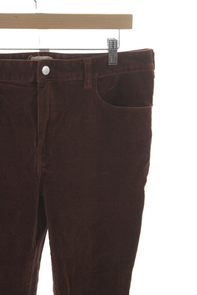 Pilcro Anthropologie Women Brown Ankle Pants 97% Cotton Size 32