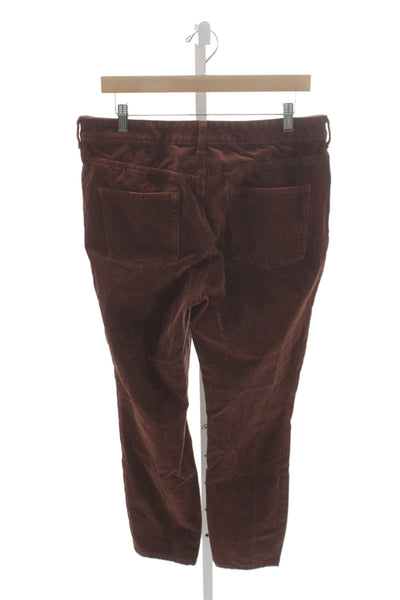 Pilcro Anthropologie Women Brown Ankle Pants 97% Cotton Size 32