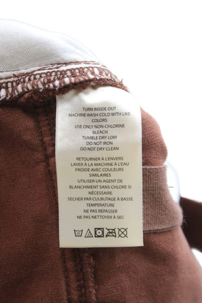 Pilcro Anthropologie Women Brown Ankle Pants 97% Cotton Size 32