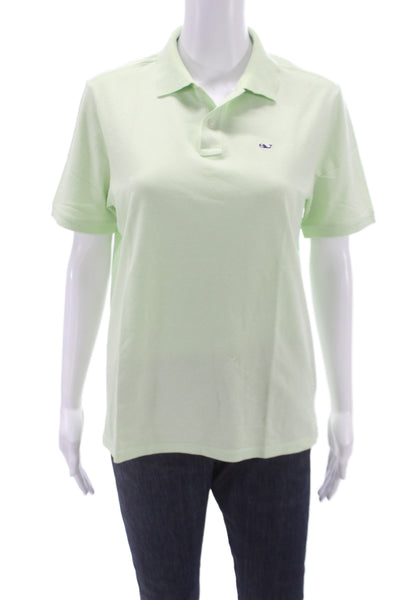 Vineyard Vines Women Green Collared Short Sleeve Polo Size XL