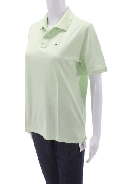 Vineyard Vines Women Green Collared Short Sleeve Polo Size XL