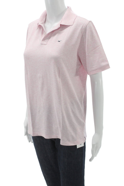 Vineyard Vines Women Pink Basic Polo Short Sleeve Collared Size XL
