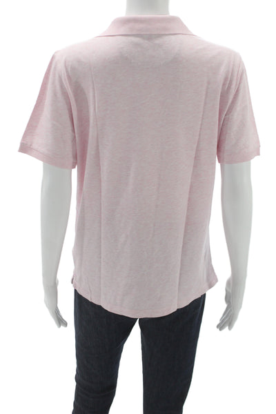 Vineyard Vines Women Pink Basic Polo Short Sleeve Collared Size XL