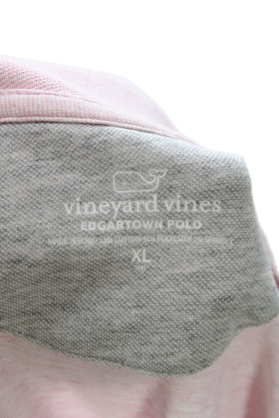 Vineyard Vines Women Pink Basic Polo Short Sleeve Collared Size XL