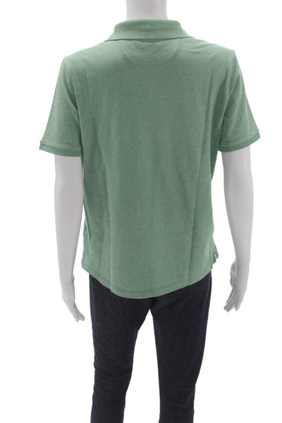 Vineyard Vines Mens Polo Shirt Green Collared Short Sleeve Cotton Blend Size XL
