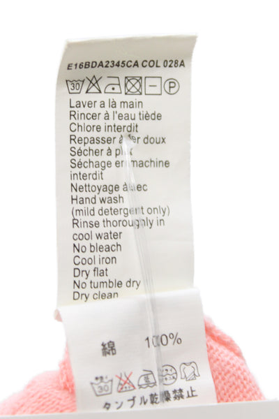 Bonpoint Childrens Girls Cherry Knit Cardigan Sweater Pink Size 18 Months