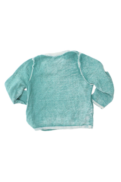 Bonpoint Childrens Girls Long Sleeves Sweater Blue Cotton Size 2
