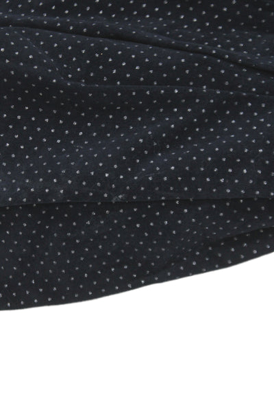 Jacadi Childrens Girls Polka Dot Belted Pleated A Line Dress Navy Blue Size 5
