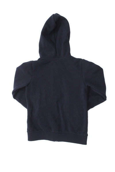 Jacadi Childrens Boys Full Zipper Hooded Sweater Navy Blue Cotton Size 8