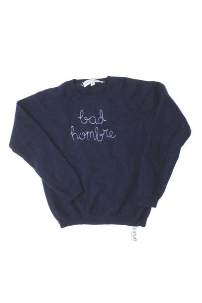 Lingua Franca Childrens Girls Cashmere Long Sleeves Sweater Navy Blue Size 4