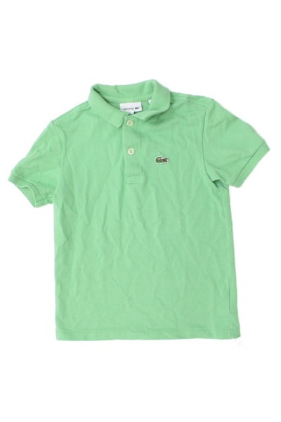 Lacoste Childrens Boys Short Sleeves Polo Shirt Green Cotton Size 8