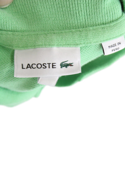Lacoste Childrens Boys Short Sleeves Polo Shirt Green Cotton Size 8