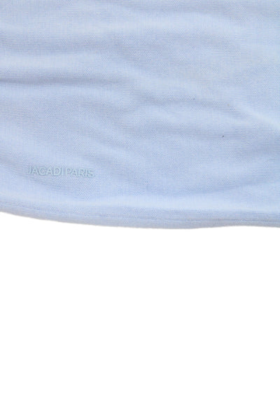 Jacadi Childrens Girls Long Sleeves Crew Neck Sweater Sky Blue Cotton Size 8