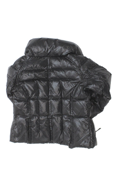 SAM Childrens Girls Full Zipper Puffer Jacket Black Size 4