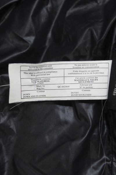 SAM Childrens Girls Full Zipper Puffer Jacket Black Size 4