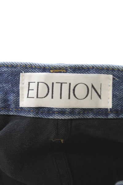 Edition Womens Black Wide Leg Jeans High Rise Cotton Solid Size XS