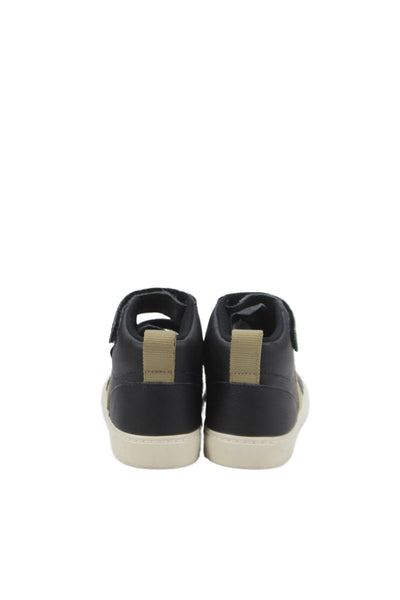 Veja Childrens Boys Leather High Top Sneakers Black Beige Size 13.5