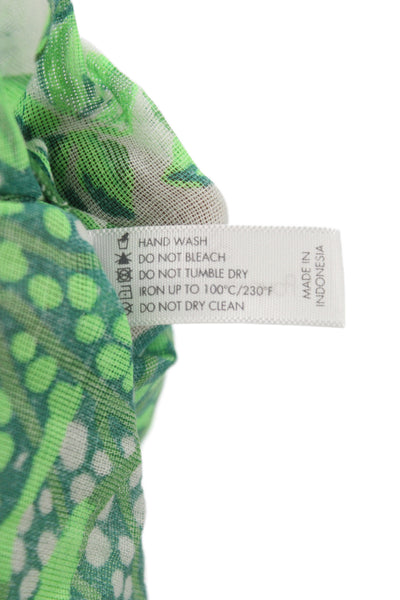 Poupette St. Barth Womens Green Floral Halter Tunic Size S