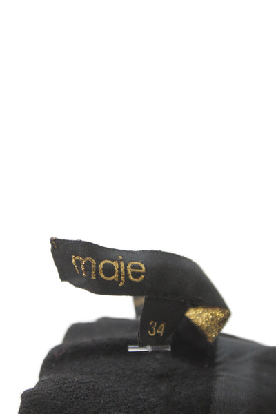 Maje Womens Mini Black Skort Size 34