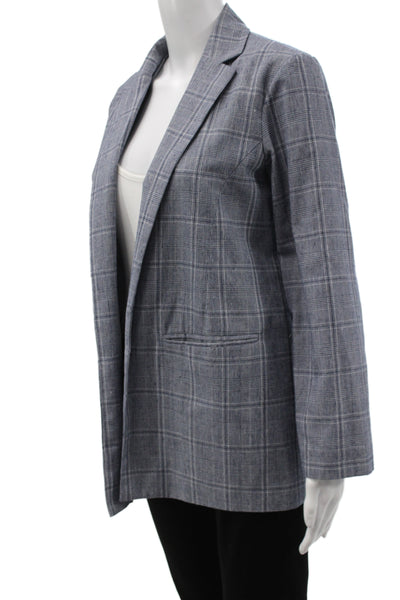 Cupcakes And Cashmere Womens Basic Jacket Gray Plaid Polyester Size S